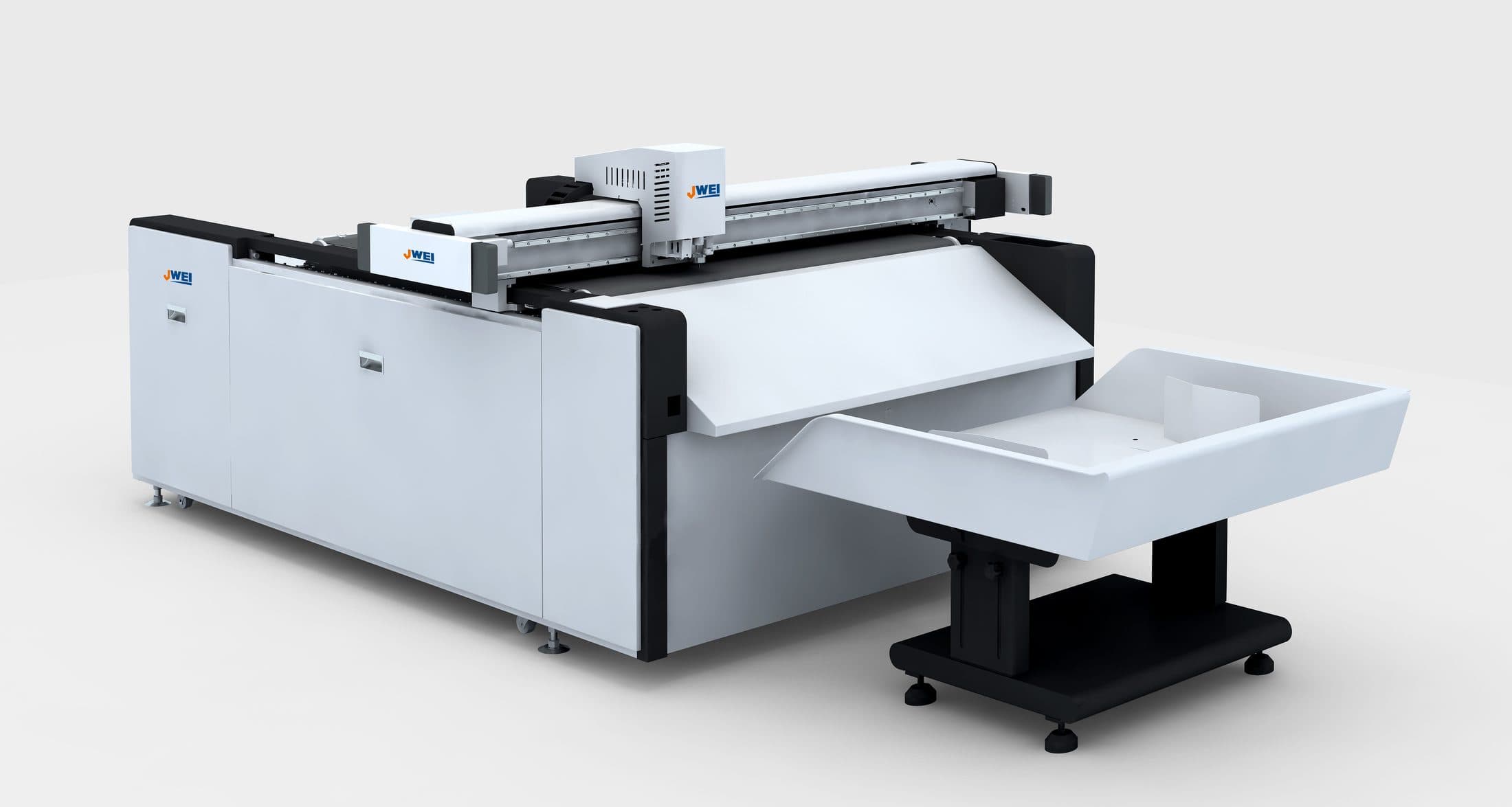 JWEI flatbed digital cutter with automatic collection